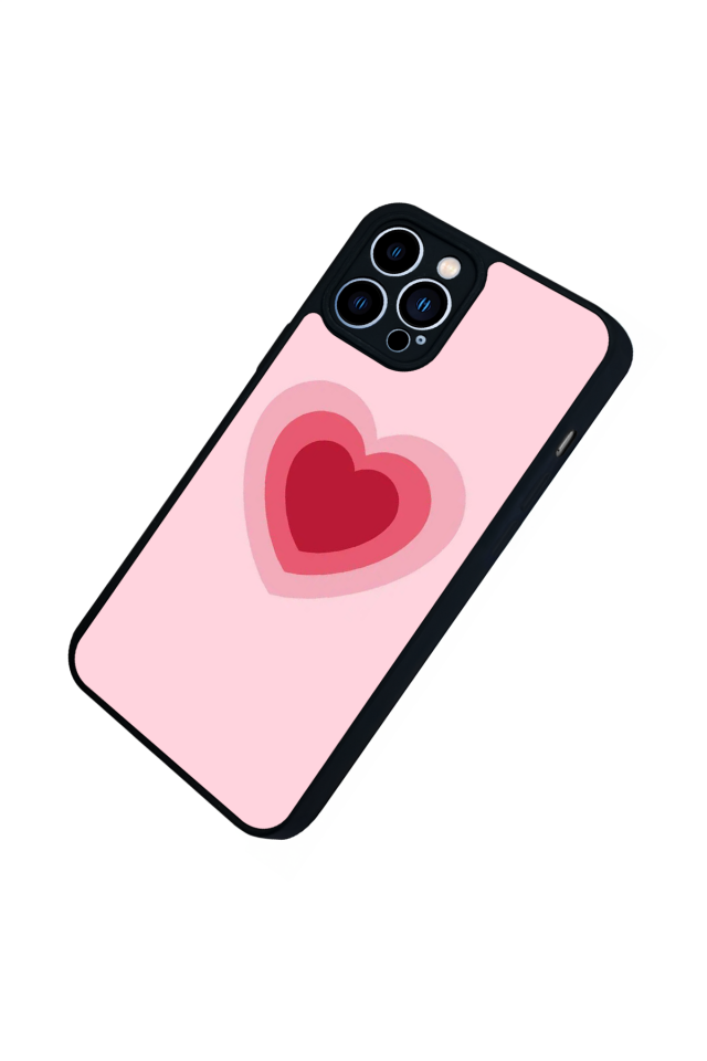 iPhone 12 Pro Max Uyumlu Kalp Love Tasarımlı Glossy Premium Kılıf