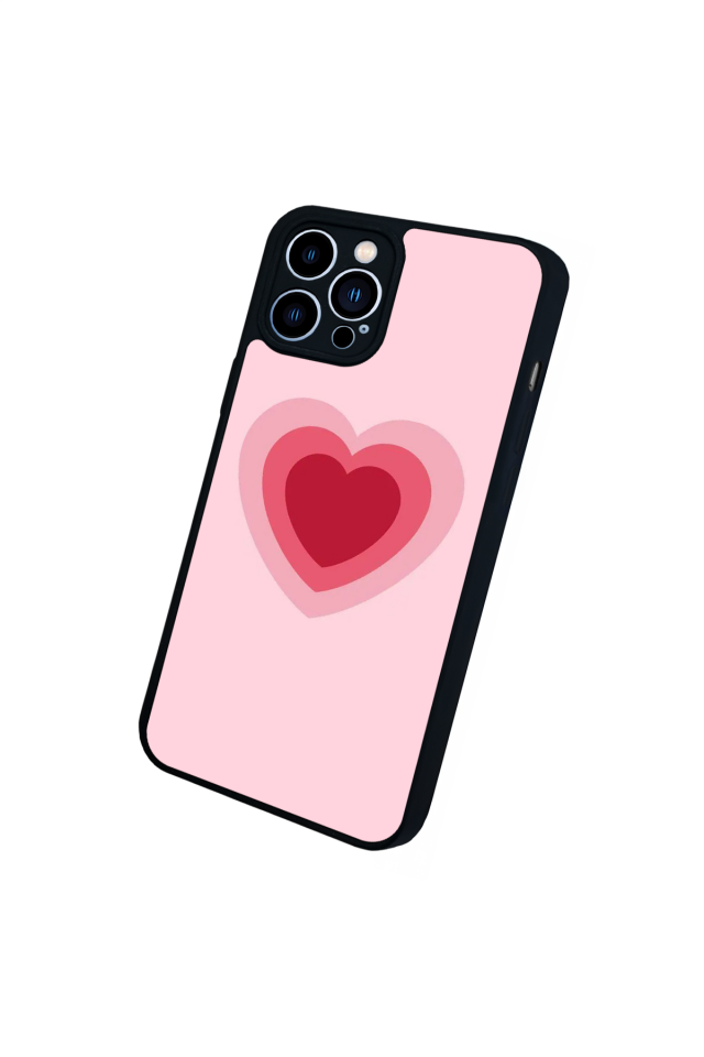 iPhone 12 Pro Max Uyumlu Kalp Love Tasarımlı Glossy Premium Kılıf