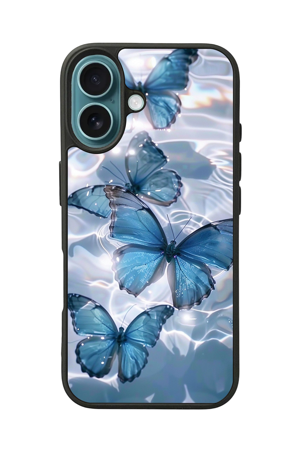iPhone 16 Uyumlu Kelebek Tasarımlı Glossy Premium Kılıf