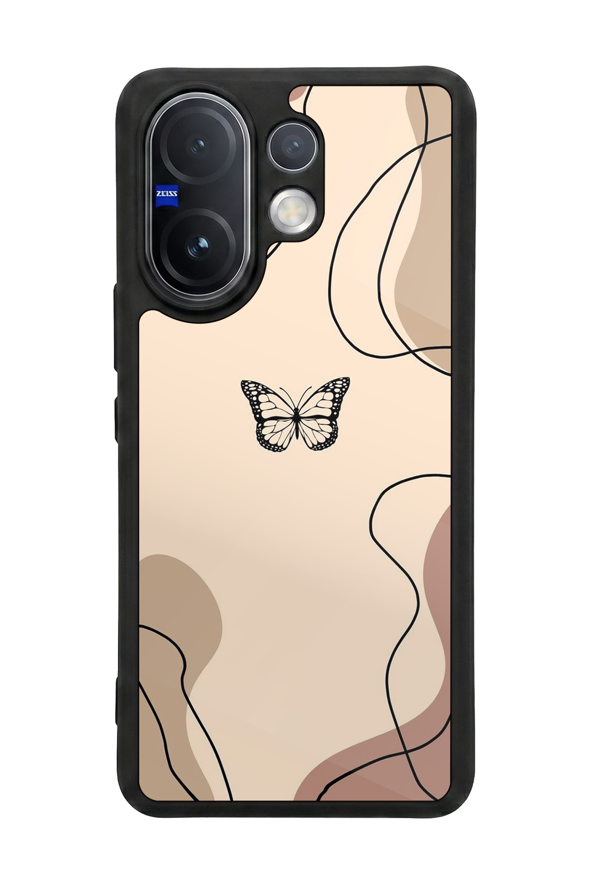 Vivo V60 Uyumlu Kelebek Tasarımlı Glossy Premium Kılıf