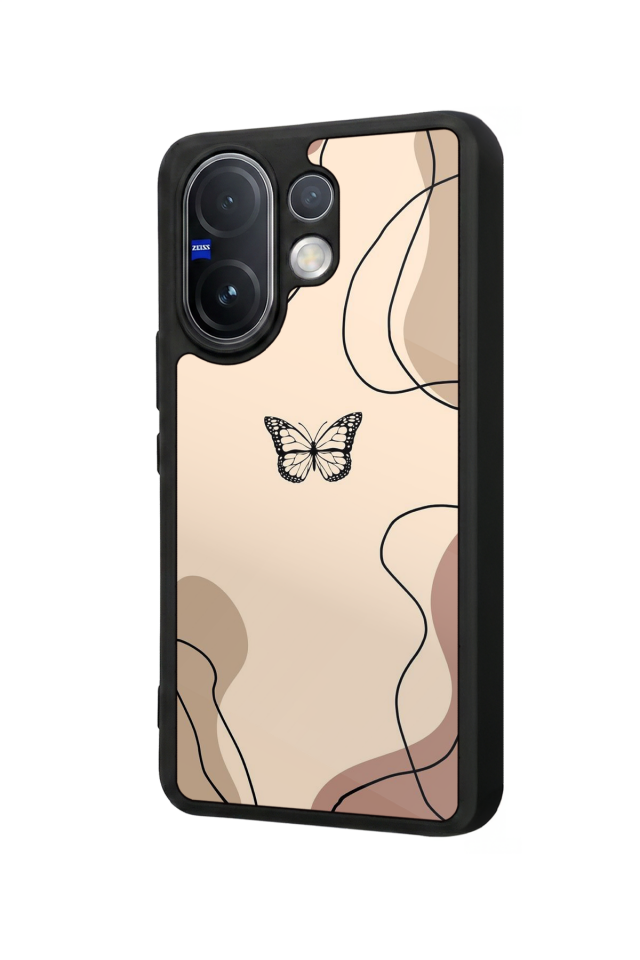 Vivo V60 Uyumlu Kelebek Tasarımlı Glossy Premium Kılıf