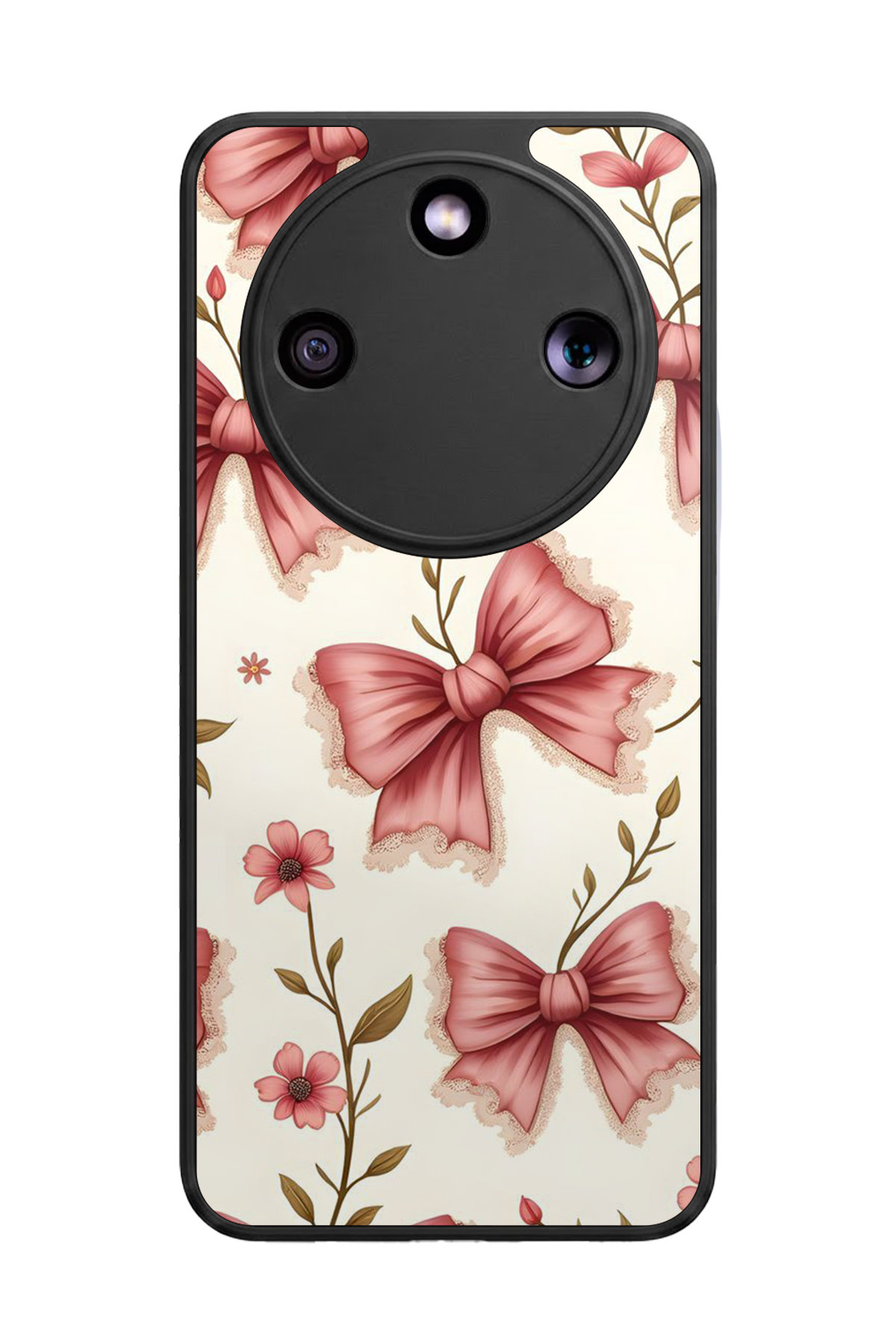 Honor Magic 8 Lite Uyumlu Kurdele Tasarımlı Glossy Premium Kılıf