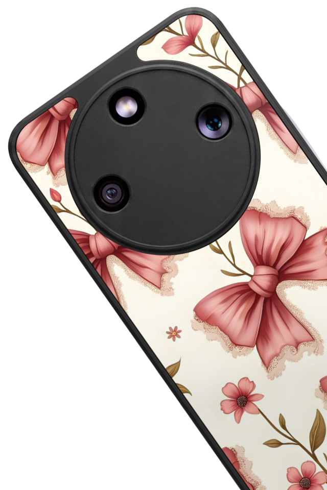 Honor Magic 8 Lite Uyumlu Kurdele Tasarımlı Glossy Premium Kılıf