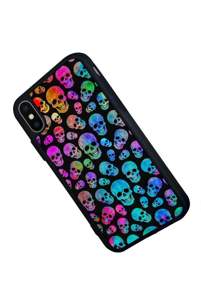 iPhone XS Max Uyumlu KuruKafa Tasarımlı Glossy Premium Kılıf