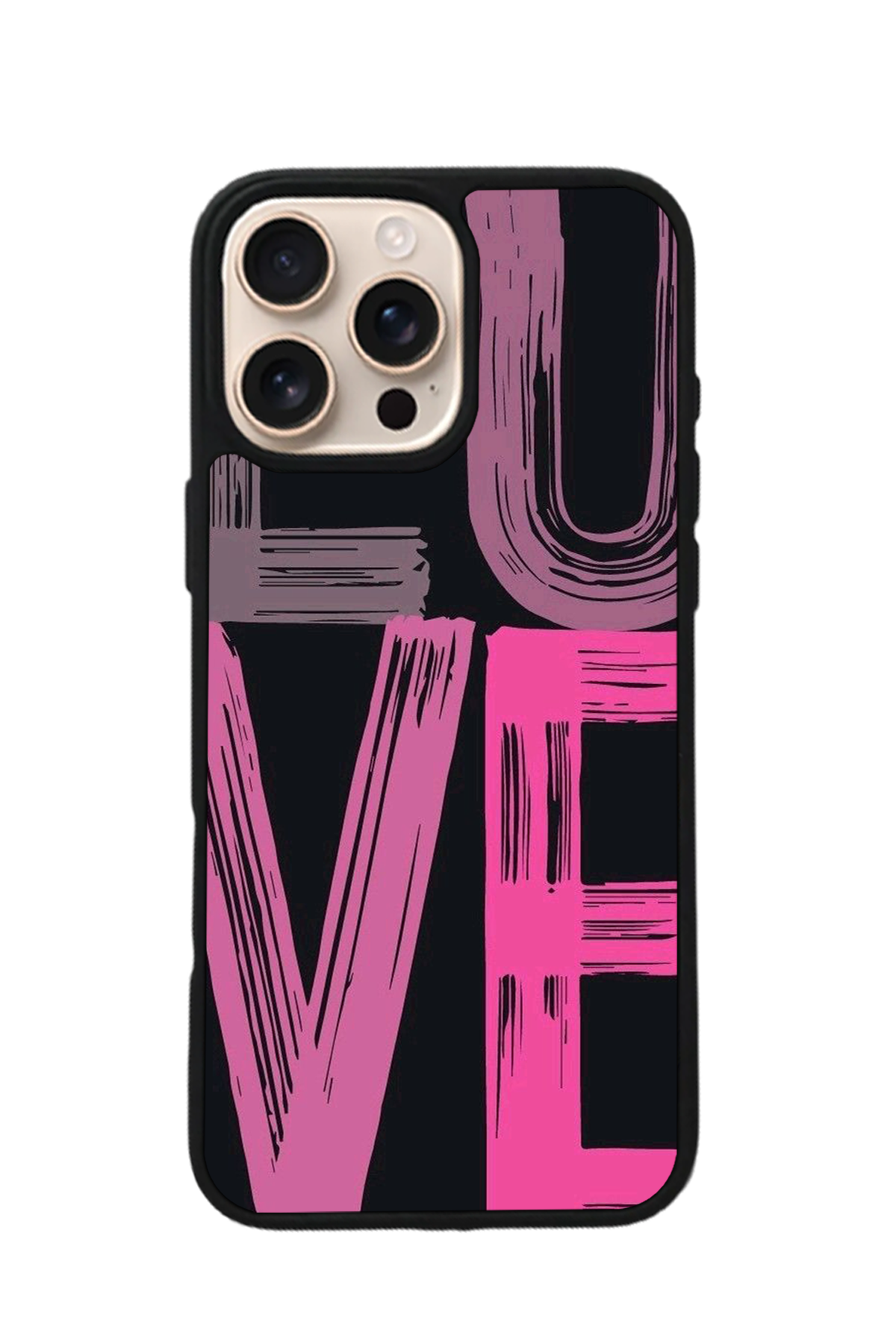 iPhone 16 Pro Uyumlu Love Tasarımlı Glossy Premium Kılıf