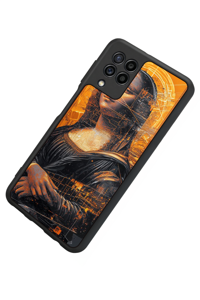 Samsung Galaxy M32 Uyumlu Monalisa Tasarımlı Glossy Premium Kılıf