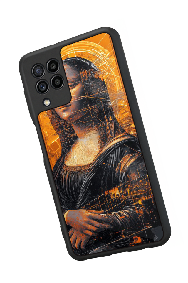 Samsung Galaxy M32 Uyumlu Monalisa Tasarımlı Glossy Premium Kılıf