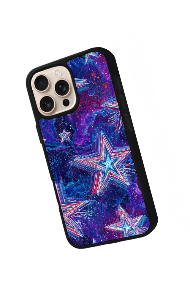 iPhone 15 Pro Max Uyumlu Retro Yildizlar Tasarımlı Glossy Premium Kılıf