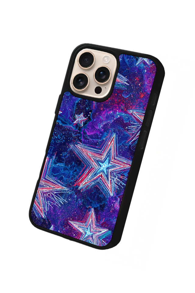 iPhone 15 Pro Max Uyumlu Retro Yildizlar Tasarımlı Glossy Premium Kılıf