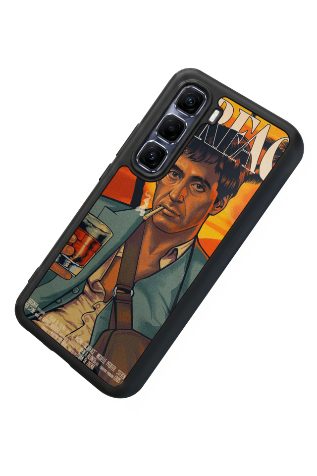 Infinix Hot 60 Pro Plus Uyumlu Scarface Tasarımlı Glossy Premium Kılıf