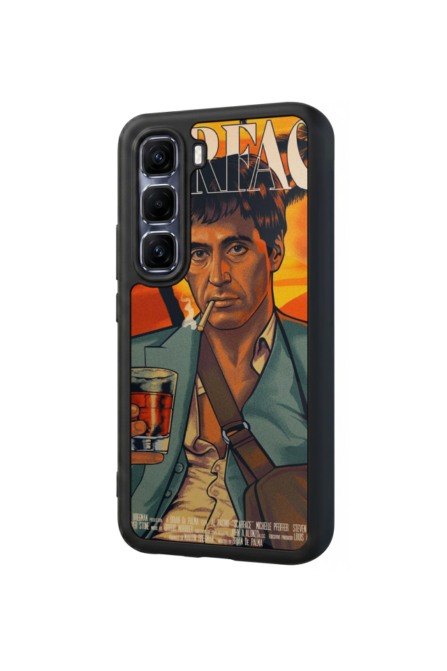 Infinix Hot 60 Pro Plus Uyumlu Scarface Tasarımlı Glossy Premium Kılıf