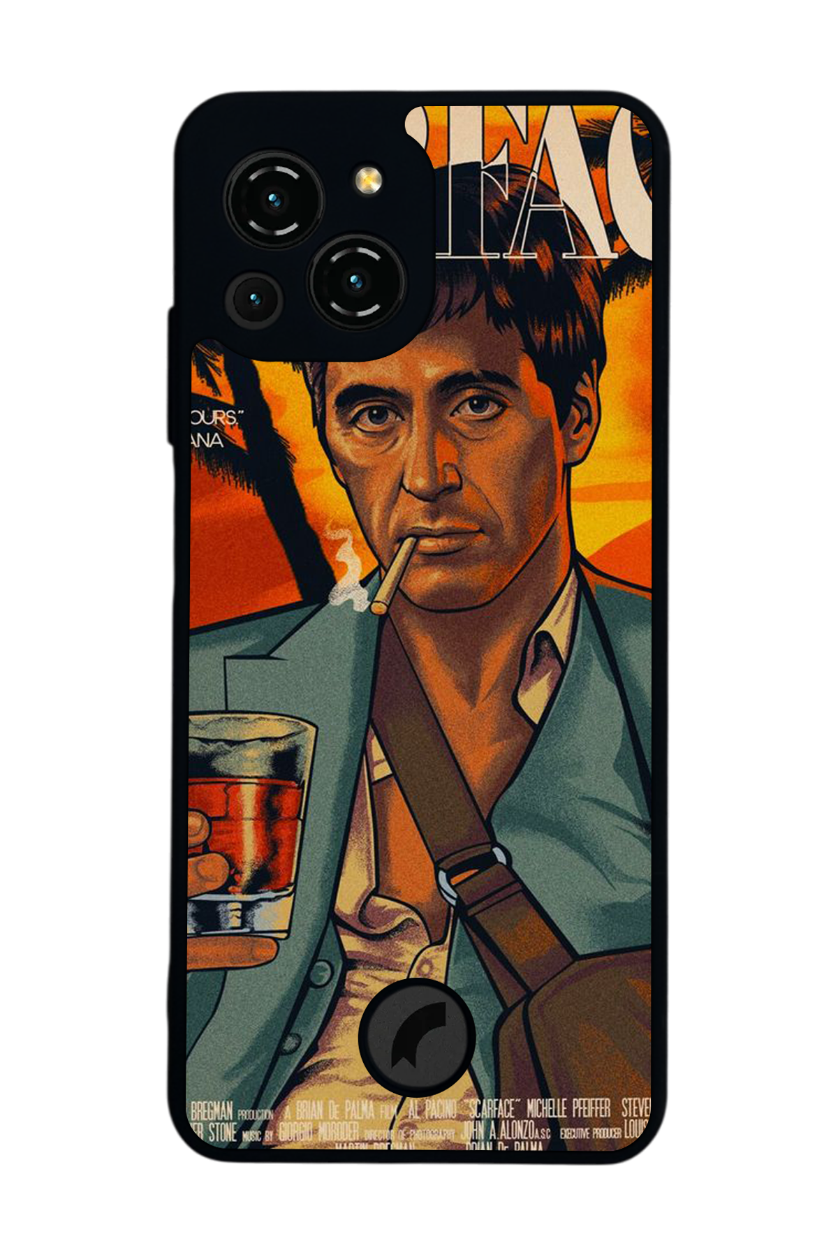 Reeder S23 Pro Max Uyumlu Scarface Tasarımlı Glossy Premium Kılıf