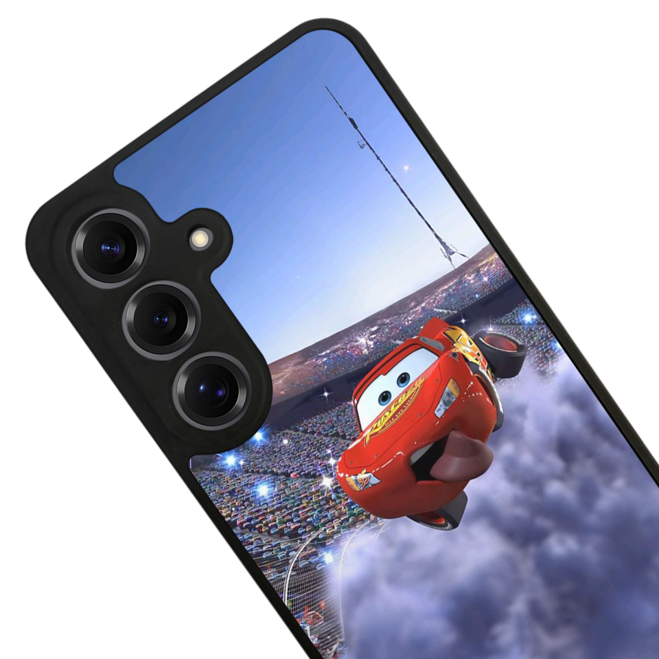 Samsung Galaxy S25 Uyumlu Şimsek McQueen Tasarımlı Glossy Premium Kılıf