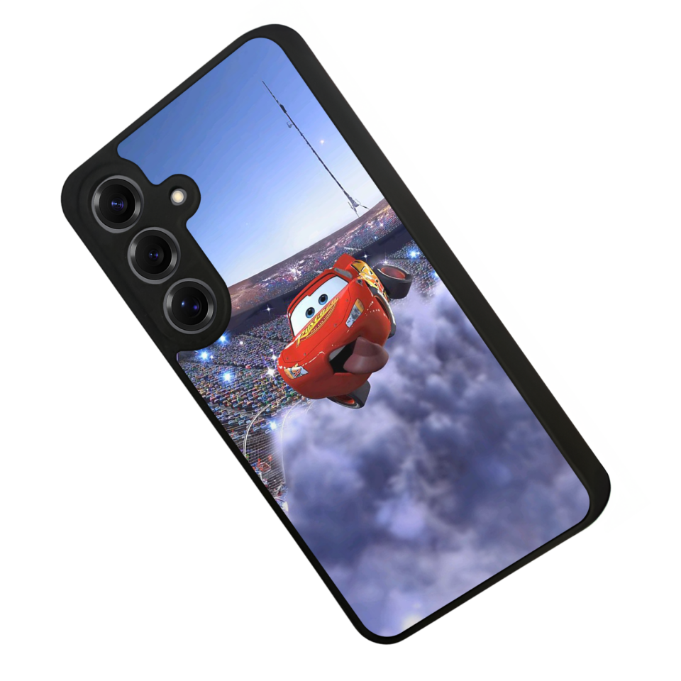 Samsung Galaxy S25 Uyumlu Şimsek McQueen Tasarımlı Glossy Premium Kılıf