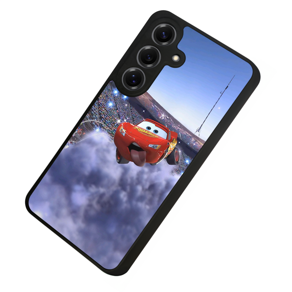 Samsung Galaxy S25 Uyumlu Şimsek McQueen Tasarımlı Glossy Premium Kılıf