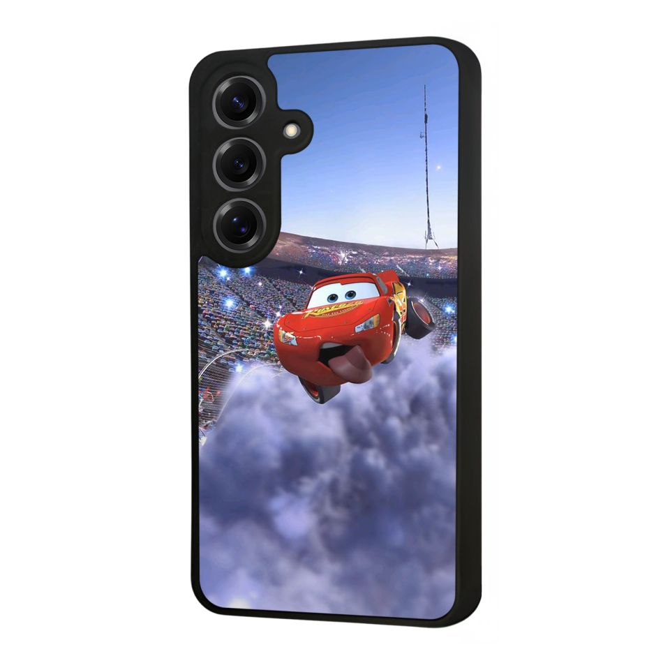 Samsung Galaxy S25 Uyumlu Şimsek McQueen Tasarımlı Glossy Premium Kılıf