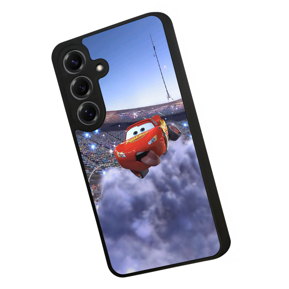 Samsung Galaxy S25 Uyumlu Şimsek McQueen Tasarımlı Glossy Premium Kılıf