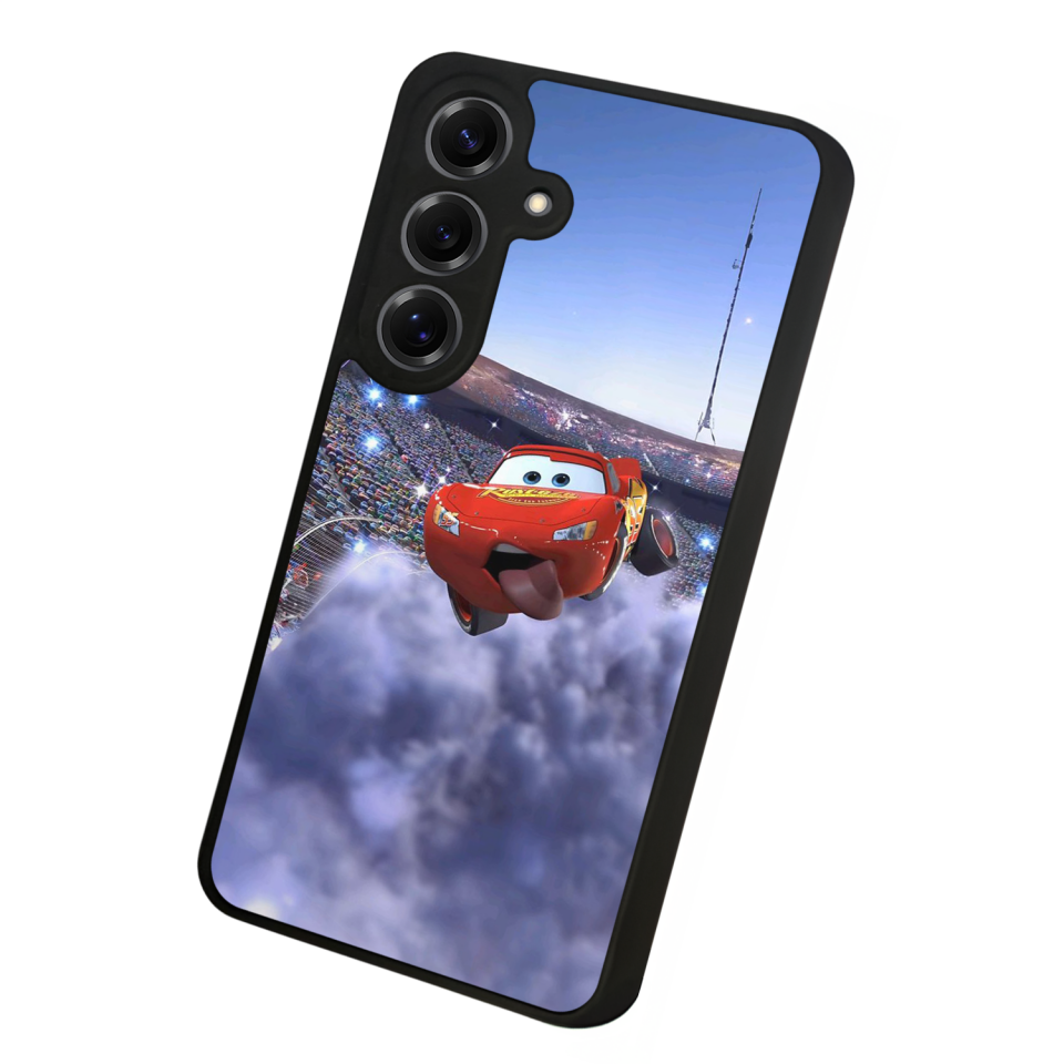 Samsung Galaxy S25 Uyumlu Şimsek McQueen Tasarımlı Glossy Premium Kılıf