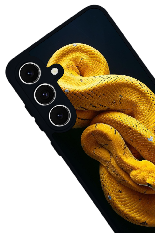 Samsung Galaxy S24 FE Uyumlu Yılan Tasarımlı Glossy Premium Kılıf