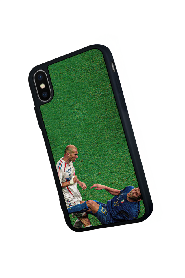 iPhone X/ XS Uyumlu Zidane Tasarımlı Glossy Premium Kılıf