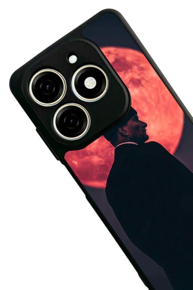 Tecno Spark 20/20C Uyumlu Mustafa Kemal Ataturk Tasarımlı Glossy Premium Kılıf