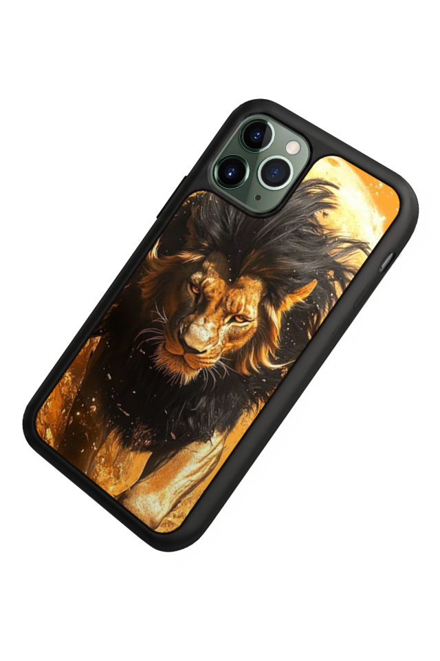 iPhone 11 Pro Uyumlu Aslan Tasarımlı Glossy Premium Kılıf