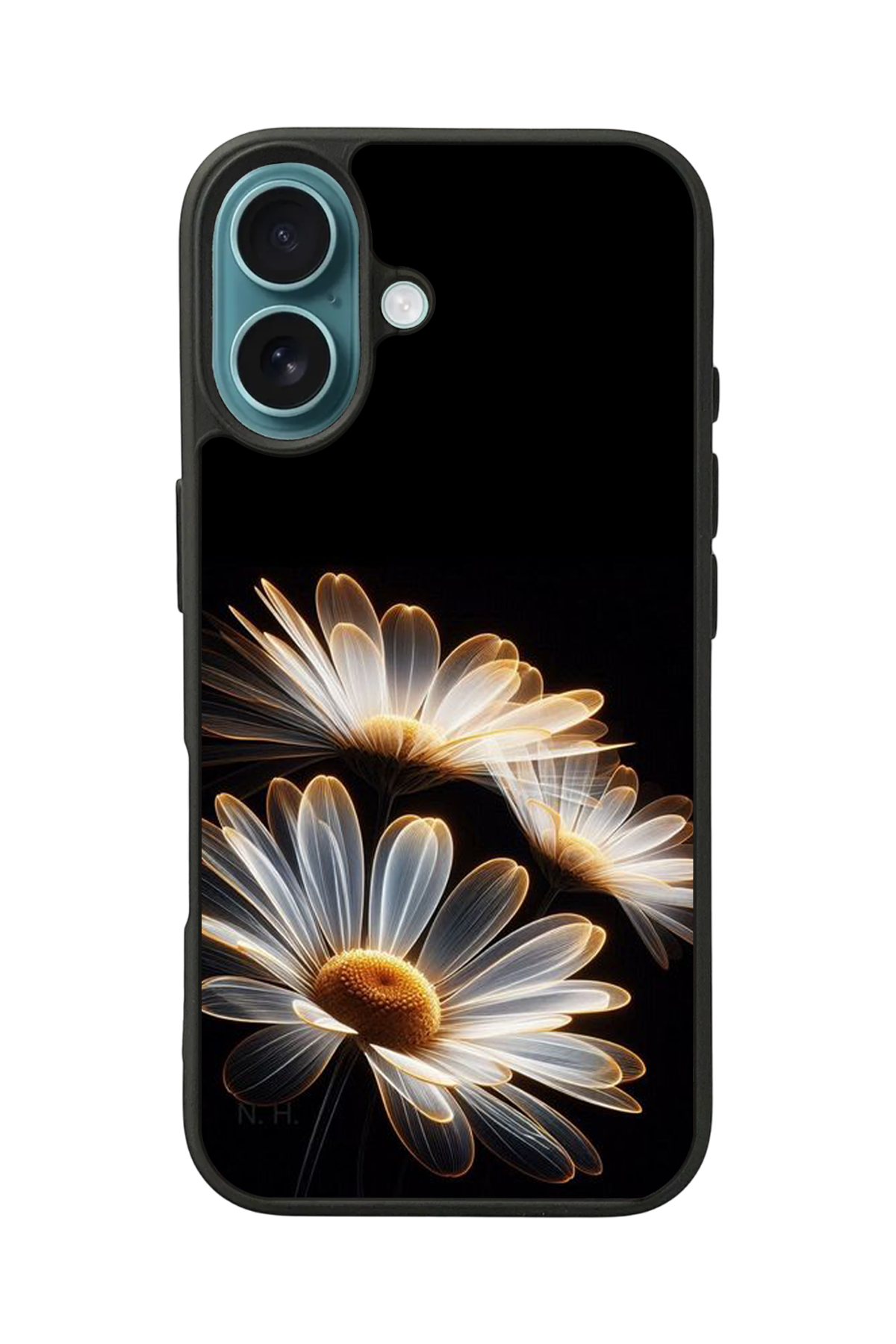 iPhone 16 Plus Uyumlu Cicek Tasarımlı Glossy Premium Kılıf