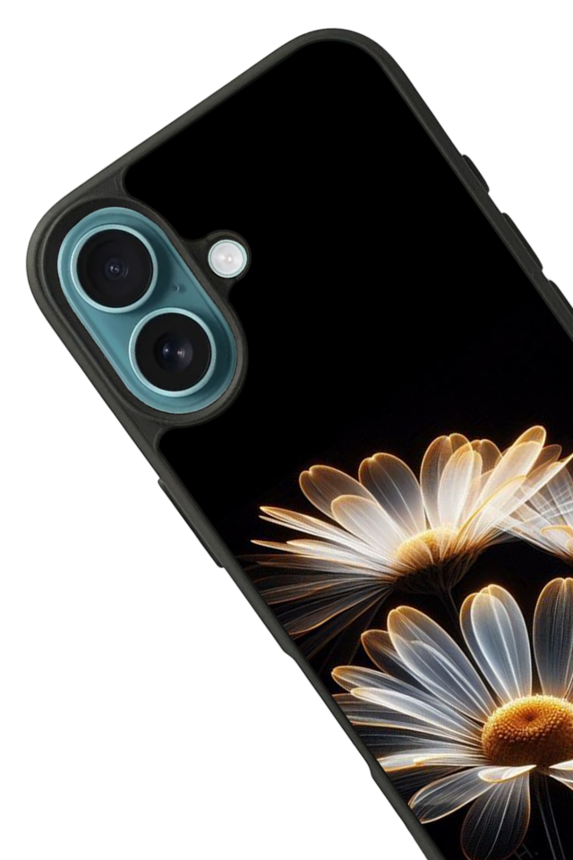 iPhone 16 Plus Uyumlu Cicek Tasarımlı Glossy Premium Kılıf