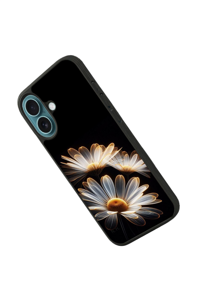 iPhone 16 Plus Uyumlu Cicek Tasarımlı Glossy Premium Kılıf