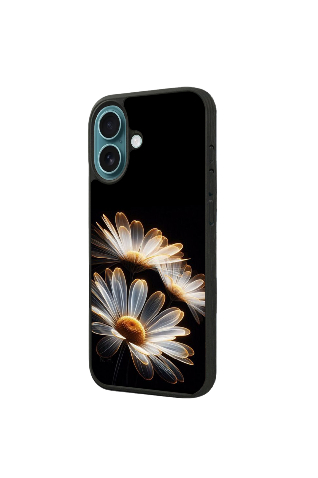 iPhone 16 Plus Uyumlu Cicek Tasarımlı Glossy Premium Kılıf