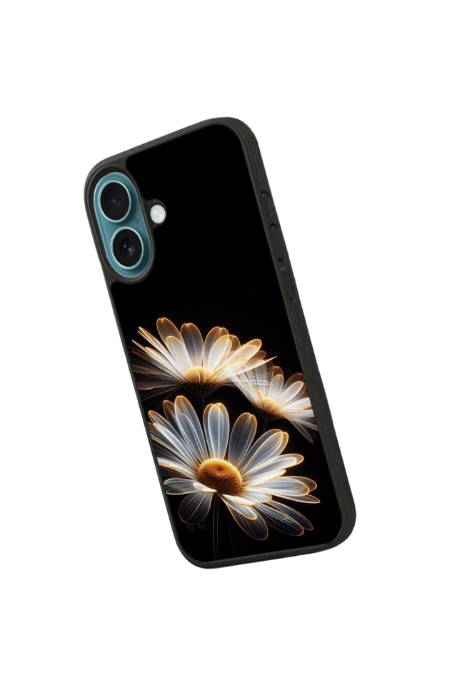 iPhone 16 Plus Uyumlu Cicek Tasarımlı Glossy Premium Kılıf