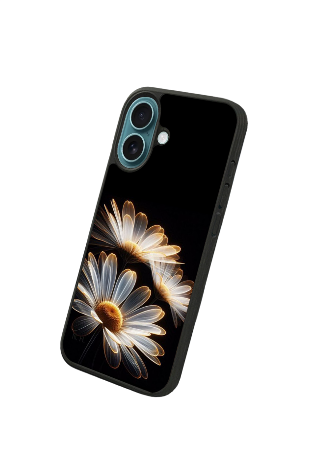 iPhone 16 Plus Uyumlu Cicek Tasarımlı Glossy Premium Kılıf