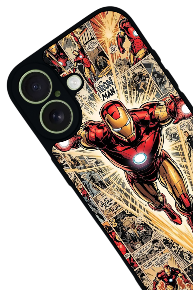 iPhone 17 Uyumlu Iron Man ( Demir Adam ) Tasarımlı Glossy Premium Kılıf