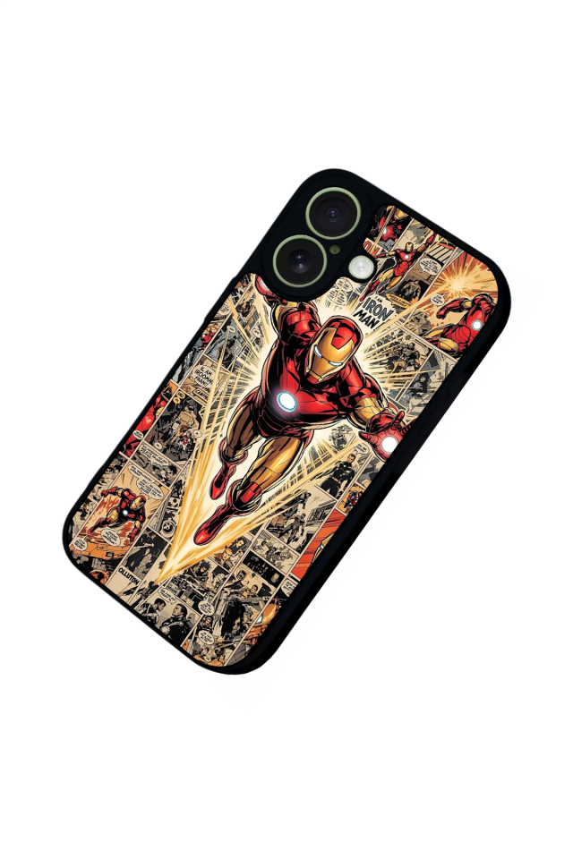 iPhone 17 Uyumlu Iron Man ( Demir Adam ) Tasarımlı Glossy Premium Kılıf
