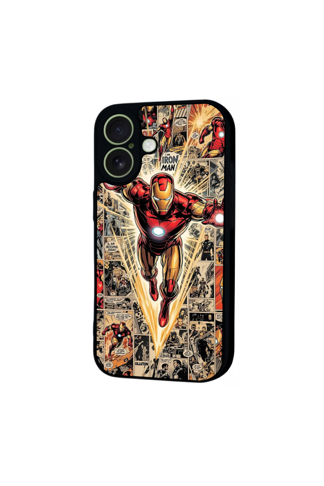 iPhone 17 Uyumlu Iron Man ( Demir Adam ) Tasarımlı Glossy Premium Kılıf