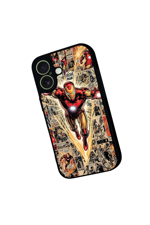 iPhone 17 Uyumlu Iron Man ( Demir Adam ) Tasarımlı Glossy Premium Kılıf