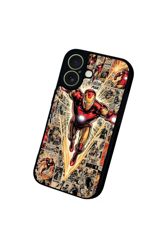 iPhone 17 Uyumlu Iron Man ( Demir Adam ) Tasarımlı Glossy Premium Kılıf