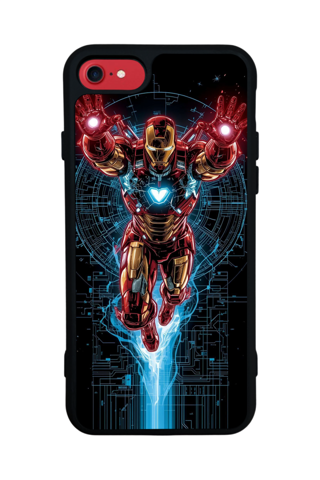 iPhone 7 Uyumlu Iron Man ( Demir Adam ) Tasarımlı Glossy Premium Kılıf