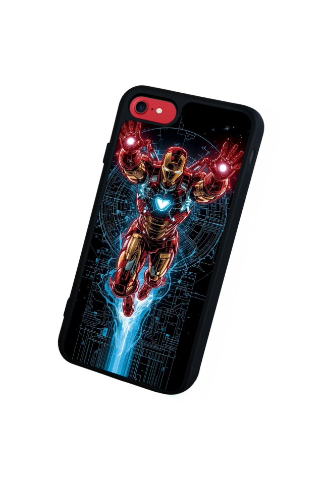 iPhone 7 Uyumlu Iron Man ( Demir Adam ) Tasarımlı Glossy Premium Kılıf