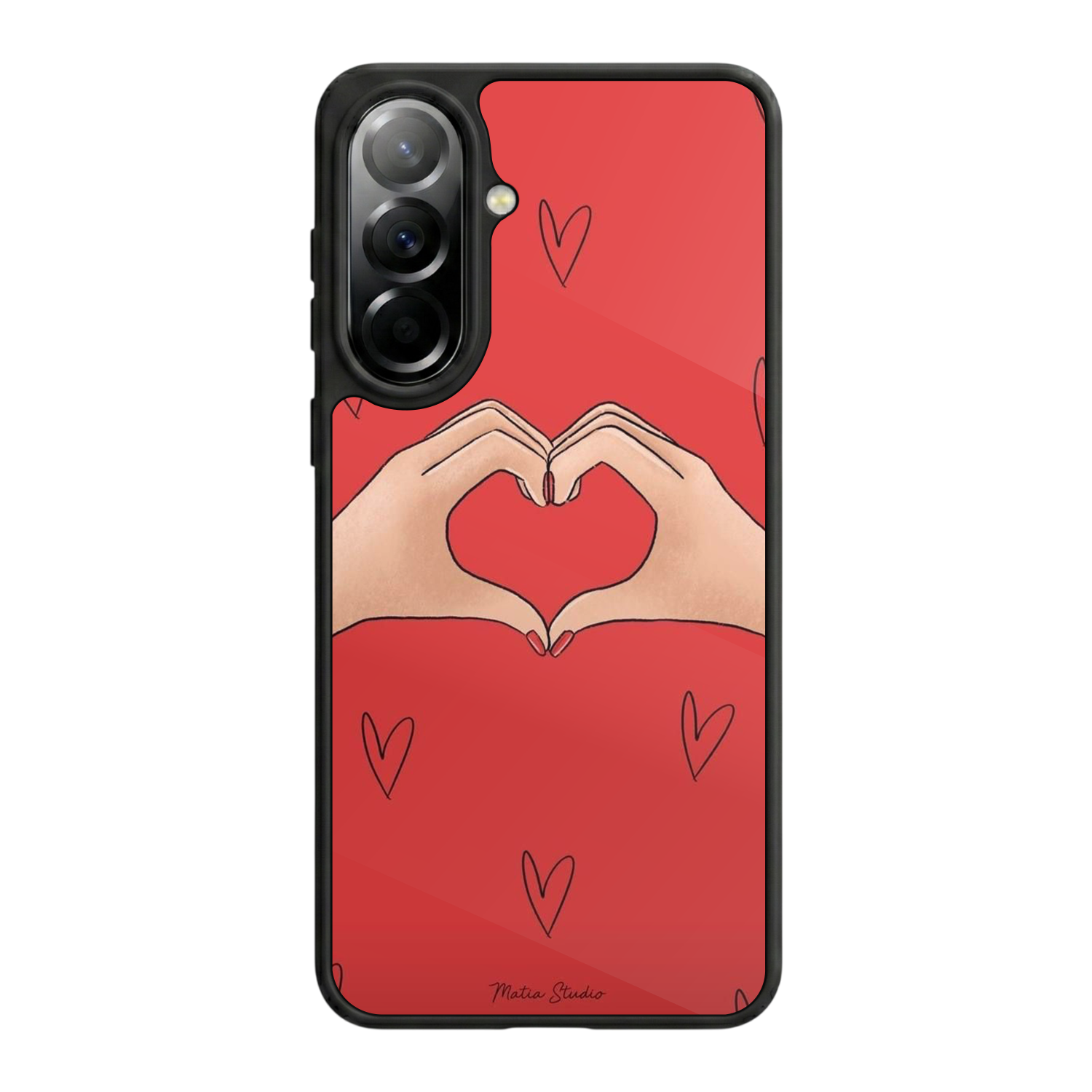 Samsung Galaxy A57 Uyumlu Kalp Love Tasarımlı Glossy Premium Kılıf