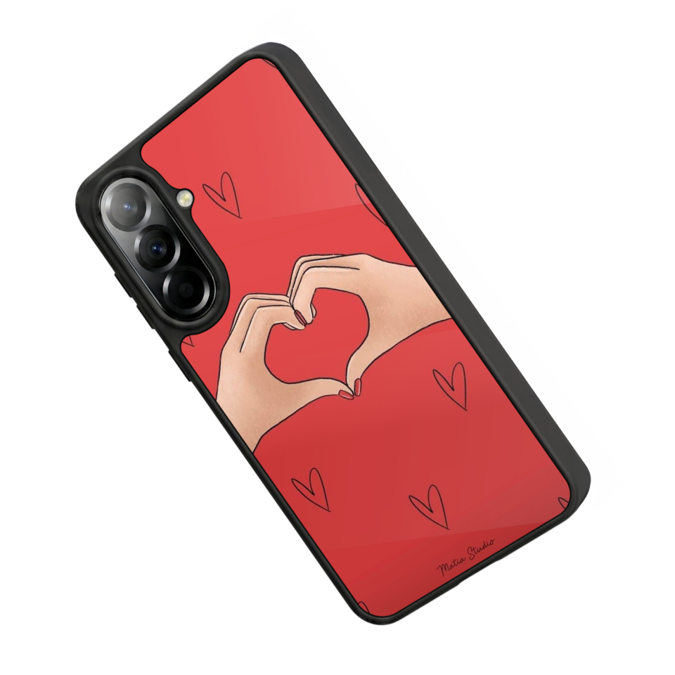 Samsung Galaxy A57 Uyumlu Kalp Love Tasarımlı Glossy Premium Kılıf