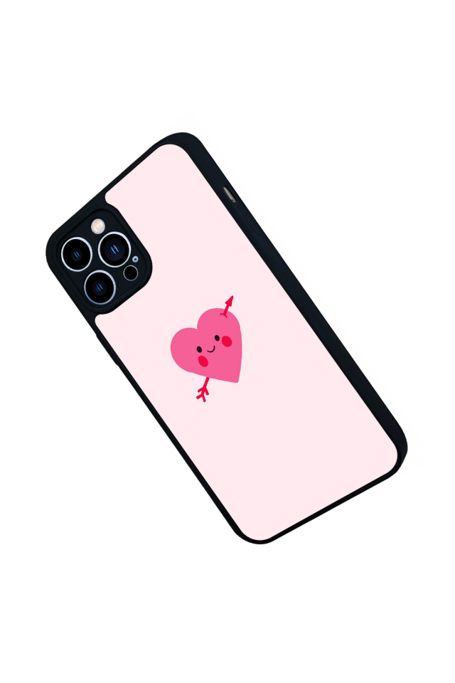 iPhone 12 Pro Max Uyumlu Kalp Love Tasarımlı Glossy Premium Kılıf