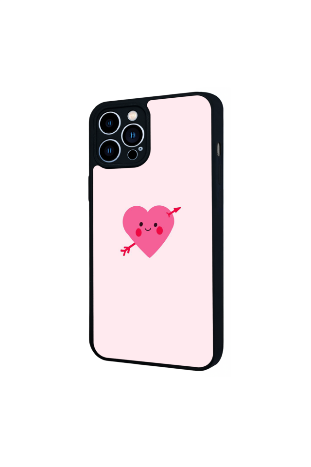 iPhone 12 Pro Max Uyumlu Kalp Love Tasarımlı Glossy Premium Kılıf