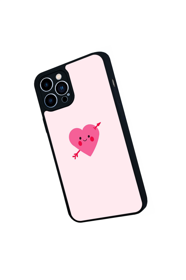 iPhone 12 Pro Max Uyumlu Kalp Love Tasarımlı Glossy Premium Kılıf