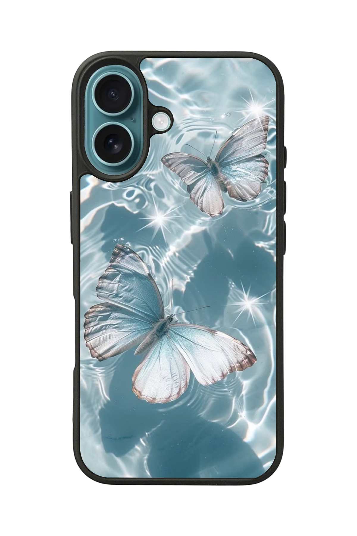 iPhone 16 Uyumlu Kelebek Tasarımlı Glossy Premium Kılıf