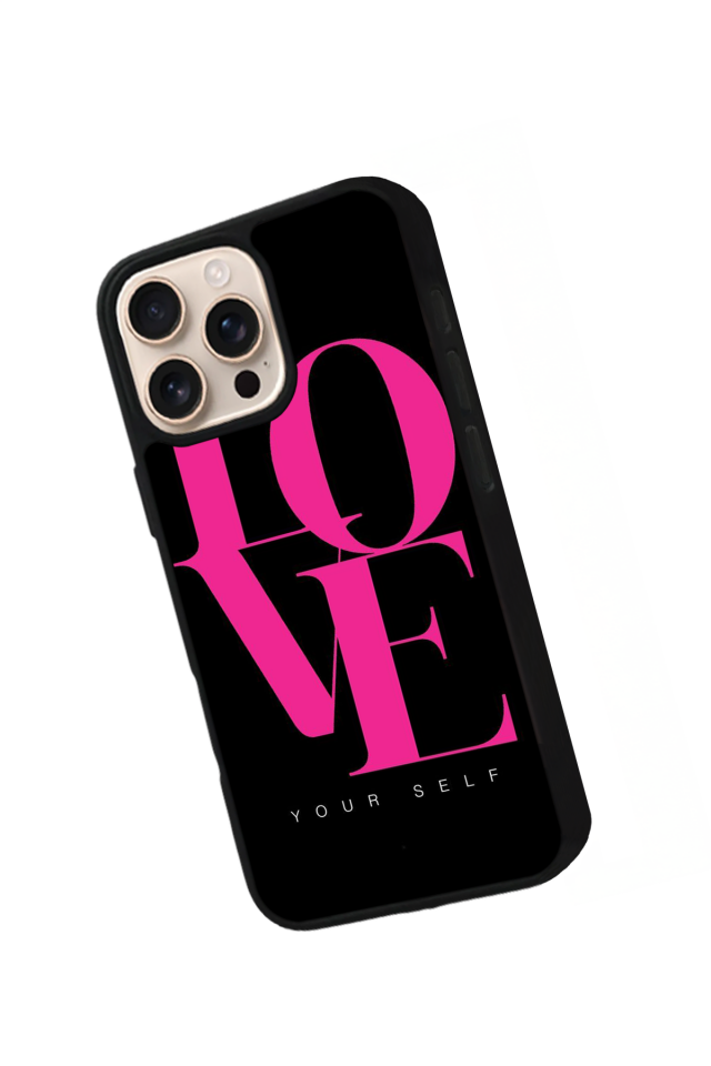 iPhone 16 Pro Uyumlu Love Tasarımlı Glossy Premium Kılıf