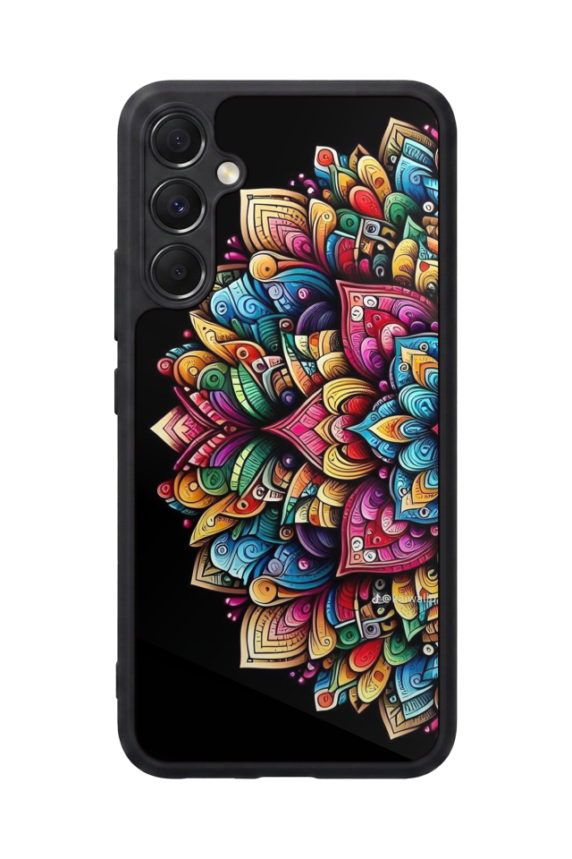 Samsung Galaxy A34 Uyumlu Mandala Tasarımlı Glossy Premium Kılıf