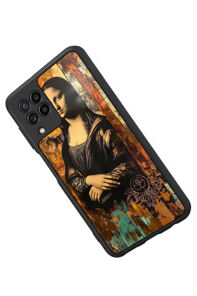 Samsung Galaxy M32 Uyumlu Monalisa Tasarımlı Glossy Premium Kılıf