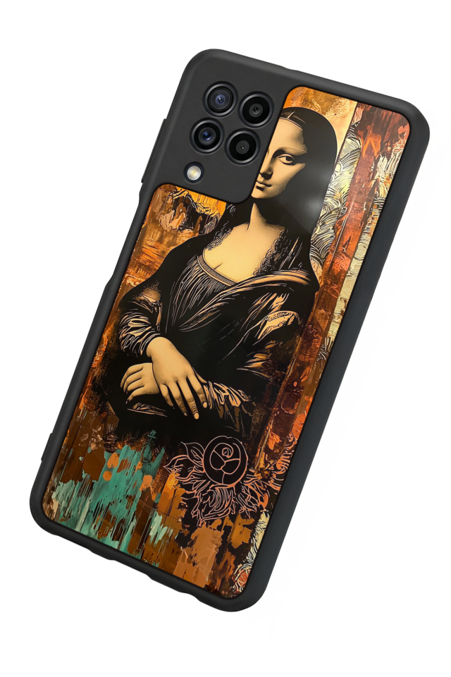 Samsung Galaxy M32 Uyumlu Monalisa Tasarımlı Glossy Premium Kılıf