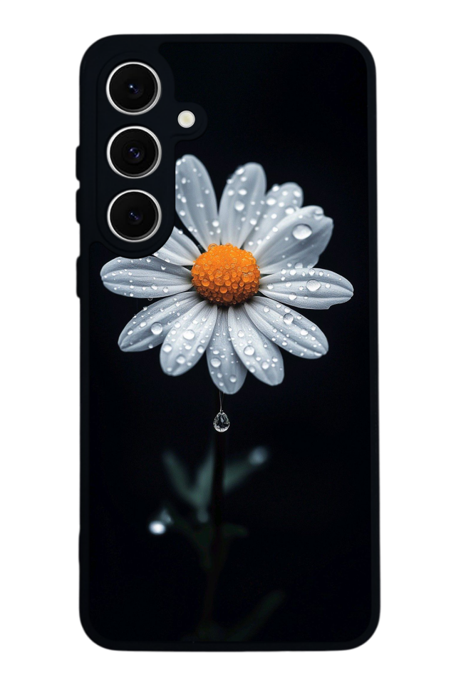 Samsung Galaxy A16 Uyumlu Papatya Tasarımlı Glossy Premium Kılıf